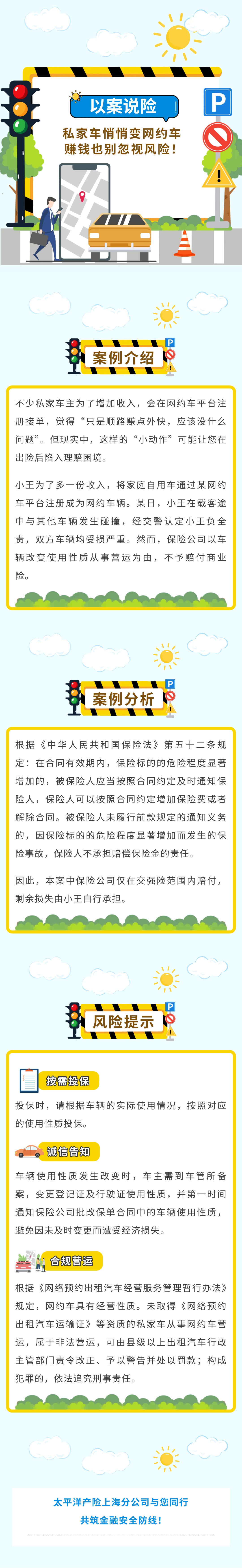 洋洋守沪丨以案说险——私家车悄悄变网约车，赚钱也别忽视风险！