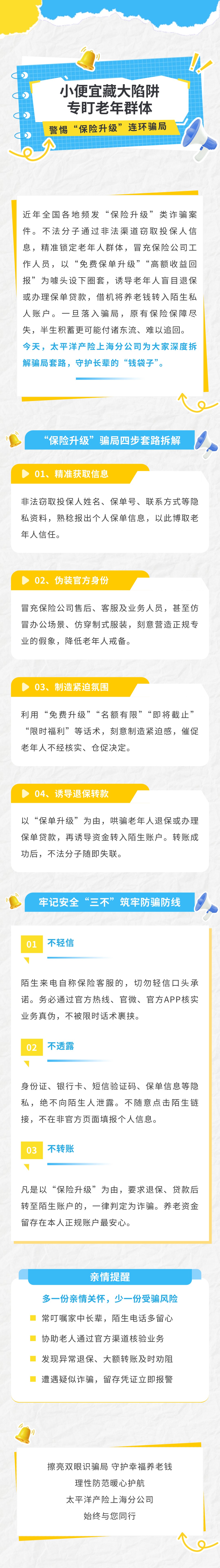洋洋守沪丨小便宜藏大陷阱，专盯老年群体——警惕“保险升级”连环骗局