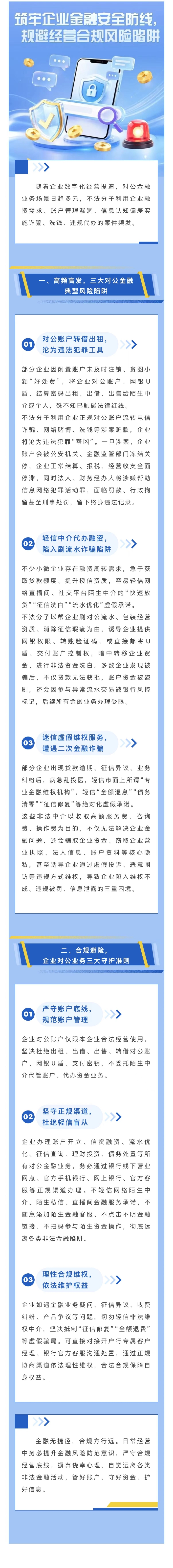 筑牢企业金融安全防线，规避经营合规风险陷阱